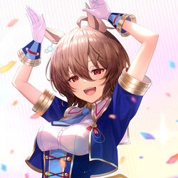 This is a pixiv picture whose title is 新衣装タキオンちゃん.
