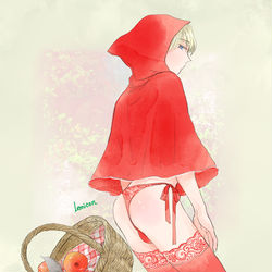 This is a pixiv picture whose title is 赤ずきんちゃん🍎♂.