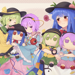 This is a pixiv picture whose title is 天子と古明地姉妹.