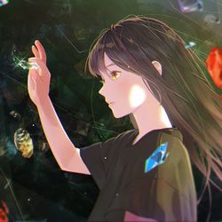 This is a pixiv picture whose title is 欠片をみつける.
