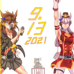 This is a pixiv picture whose title is カイザの日記念（芝3150ｍ）.