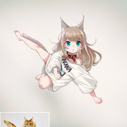 This is a pixiv picture whose title is 無重力きなこ.