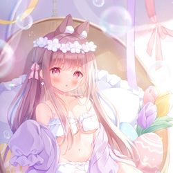 This is a pixiv picture whose title is 🐰🌷.