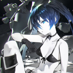 This is a pixiv picture whose title is Black Rock Shooter.