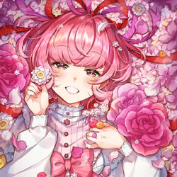 This is a pixiv picture whose title is 🌹🌸🌷.