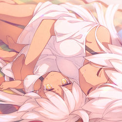 This is a pixiv picture whose title is 煉獄ちゃんはお昼寝したい.