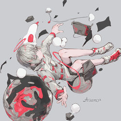 This is a pixiv picture whose title is 「月見」.