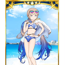 This is a pixiv picture whose title is ネモちゃんの水着が欲しくて直絶描いてみた.