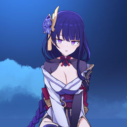 This is a pixiv picture whose title is raiden.