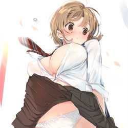 This is a pixiv picture whose title is たわわと突風.