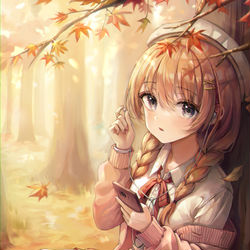 This is a pixiv picture whose title is 秋.