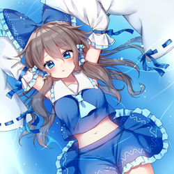This is a pixiv picture whose title is 青霊夢.
