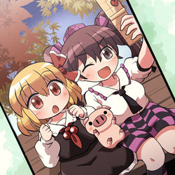 This is a pixiv picture whose title is いっしょに記念撮影！.