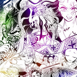 This is a pixiv picture whose title is 鬼滅log13.