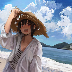 This is a pixiv picture whose title is 夏休み、田舎に帰ったときだけ会う友達.
