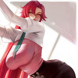 This is a pixiv picture whose title is Teacher Yoko / ヨーコ・リットナー.