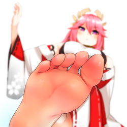 This is a pixiv picture whose title is 八重神子.