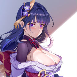 This is a pixiv picture whose title is 雷電将軍.