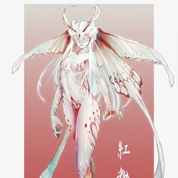 This is a pixiv picture whose title is 紅粉青蛾.