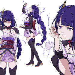 This is a pixiv picture whose title is 雷電将軍.