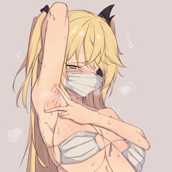 This is a pixiv picture whose title is 마스크 팔이 피스루.
