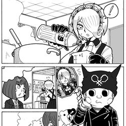 This is a pixiv picture whose title is 料理中の東条さん.