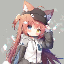 This is a pixiv picture whose title is たまにはこんな格好も、どうかな…？.