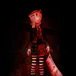 This is a pixiv picture whose title is Slasher girl🔪.