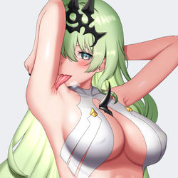 This is a pixiv picture whose title is Self-lick Mobius.