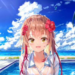 This is a pixiv picture whose title is プール日和.