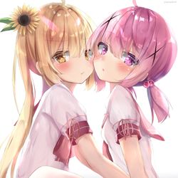 This is a pixiv picture whose title is 百合JC💕.