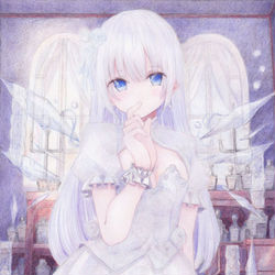 This is a pixiv picture whose title is 氷の少女.