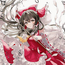 This is a pixiv picture whose title is 霊夢.