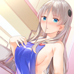 This is a pixiv picture whose title is 裸エプロン.