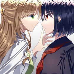 This is a pixiv picture whose title is 犬猿.