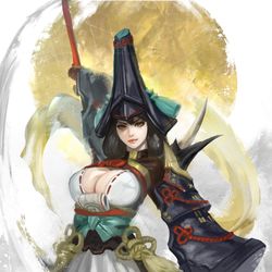This is a pixiv picture whose title is 妖刀姫.