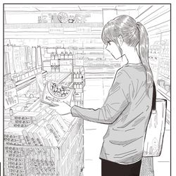 This is a pixiv picture whose title is 買い物.