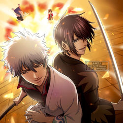 This is a pixiv picture whose title is 銀魂.