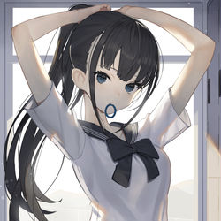 This is a pixiv picture whose title is ポニーテールちゃん.