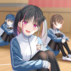 This is a pixiv picture whose title is 「ねぇねぇ…彼女とかいるのぉ？」.