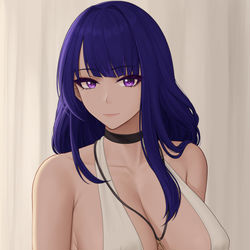 This is a pixiv picture whose title is [原神] 雷電将軍 / Raiden Shogun.