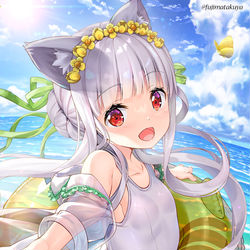 This is a pixiv picture whose title is いせパパ応援イラスト　ビーチで遊ぼ♡.