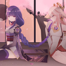 This is a pixiv picture whose title is 影と神子.