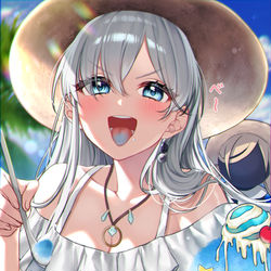 This is a pixiv picture whose title is べ〜😝💙.