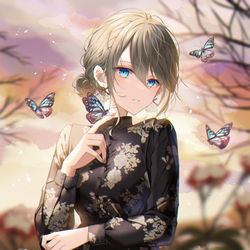 This is a pixiv picture whose title is 藤袴.