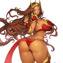 This is a pixiv picture whose title is Diana the Flame Valkyrie.