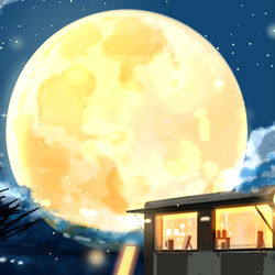 This is a pixiv picture whose title is 明日は十五夜ですね.