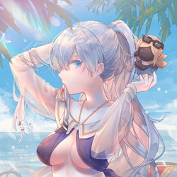 This is a pixiv picture whose title is ❄️☃️🌊.