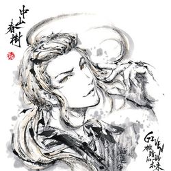 This is a pixiv picture whose title is 【極道畫師】中山春樹.