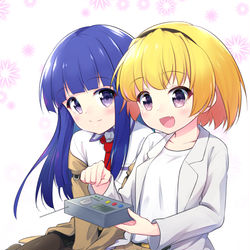 This is a pixiv picture whose title is 北条院沙都子と助手.